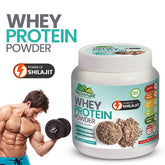 Whey Protein Powder - Power OF Shilajit, Build Lean Muscle & Strength, Enhances Athletic Performance, Boosts Posts Workout Recovery!